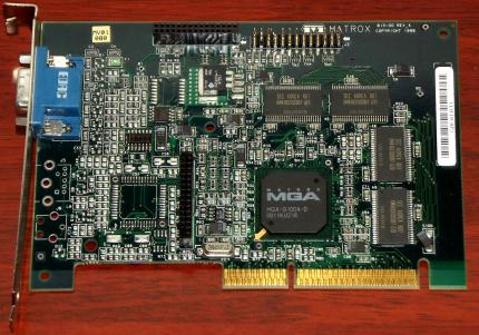 Matrox Productiva G+ /P ROA/8BL/20 MGA-G100A-D GPU AGP 1998