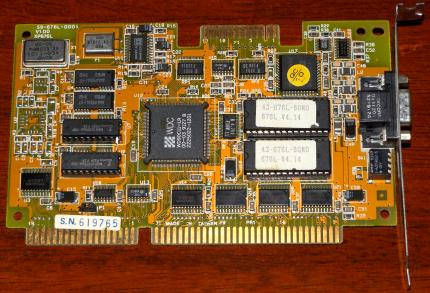 Peakock Computer 59-676L-0001 V1.00 XP676L, WDC WD90C11-LR GPU, 43-676L-Bono 676L V4.14 Bios ISA Taiwan 1991