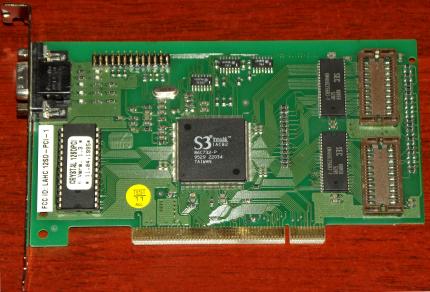 Miro Crystal 12SDPCI S3 Trio32 GPU, FCC-ID: LAHC 12SD-PCI-1 1995