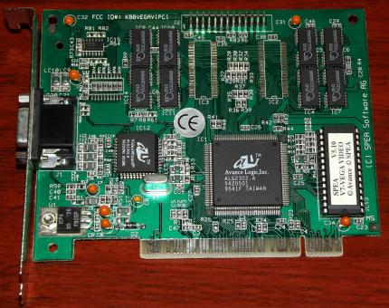 SPEA / Diamond V7 Vega Video Ver. 5.10 ALI Avance Logic ALG2302A Chip FCC-ID: KBBVEGAIPCI 1995
