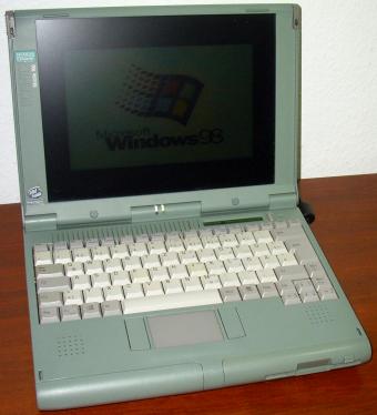 Siemens-Nixdorf Scenic Mobile 700, Intel Pentium 120MHz CPU, 40MB RAM, 2113MB HDD, Floppy & CD-ROM, 2 Akkus, Phoenix Bios 1998