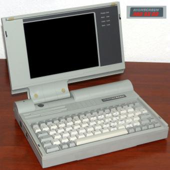 Vobis Highscreen 386 SX 20 Laptop, 80386 20MHz CPU, 2MB RAM, 40MB HDD (Type14), Stingray Grafik, inkl. Akku & Netzteil, Amibios 1989