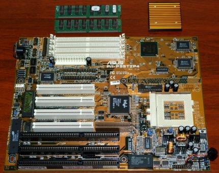 Asus P/I-P55T2P4 Rev. 3.10 Mainboard, Intel Pentium MMX 166MHz CPU sSpec: SL239, LG Semicon 64MB EDO RAM, 430HX Natoma/Triton-II, Award Bios 1997