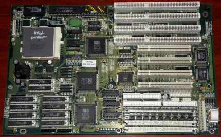 Elitegroup ECS SI54P AIO Rev. 1.3 mit Intel Pentium 90MHz CPU, 4MB SIMM RAM, SIS 85C501, Award Bios 1994