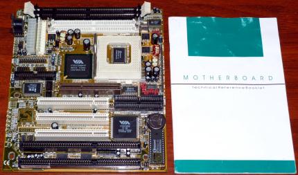 Socket 7 Mainboard Model Code-No: 35887801XX, VIA VT82C598MVP & VT82C586B Apollo MVP3, AT/ ATX & PS2/SDRAM, inkl. Handbuch, Award Bios 1998