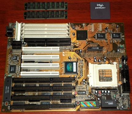 Soyo SY-5TF Mainboard, Intel Pentium 100MHz CPU, 32MB EDO RAM, i430HX, Award Bios 1997
