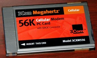 3Com Megahertz 56k Cellular Modem PC-Card 3CXM556