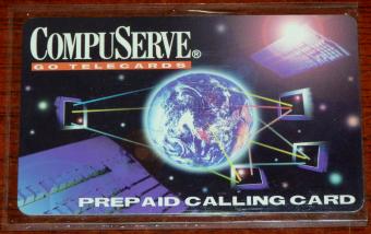 CompuServe Go TeleCards, Prepaid Calling Card $5 ACMI Inc. 1994