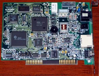 Dr. Neuhaus Fury 2400 PC/FAX ISA Modem PC Junior, Yamaha YTM401-J Chipsatz, inklusive Faxy und BVRP PhoneTools Disketten 1992