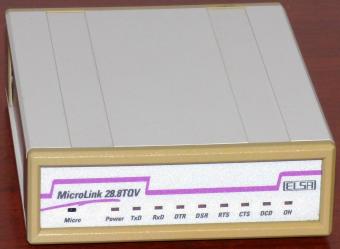 Elsa MicroLink 28.8TQV Fax Modem BZT A115-708E inkl. Netzteil & Handbuch