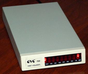 GVC FM-144Vbis Modem 14400 V.42bis/MNP5 Fax, mit QuickLink II Fax Software & QModem, XBTX, KlickUp in OVP