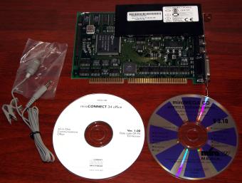 MIRO miroConnect 34 Wave ISA Soundkarten/Modem mit Mikro & 2 Treiber-CDs mWave IBM38MDSP2780 Chipsatz 1995