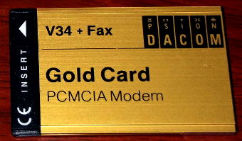 Psion Dacom v34 Fax Gold Card PCMCIA Modem