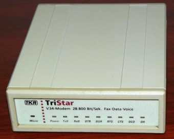 TKR TriStar V.34 28.800 Bit/s Fax-Data-Voice ModemTKR TriStar V.34 28.800 Bit/s Fax-Data-Voice Modem