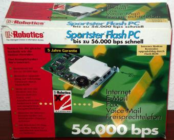 US Robotics / 3COM Sporster Flash PC x2 ISA 56.000 bps Modem in OVP