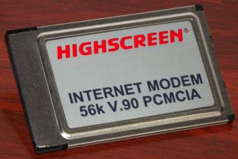 Vobis Highscreen Internet Modem 56k V.90 PCMCIA Fax/Modem PC Card