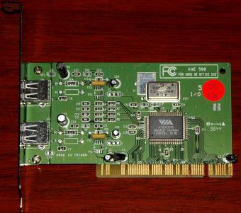 Dual USB PCI Karte Koutech KWE-580 VIA VT83C572 Chip 1998