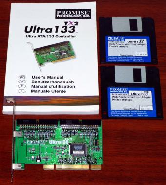 Promise Technology Inc. Ultra 133 TX2 IDE Raid-Controller PDC20269 PCI inklusive Handbuch & Treiber