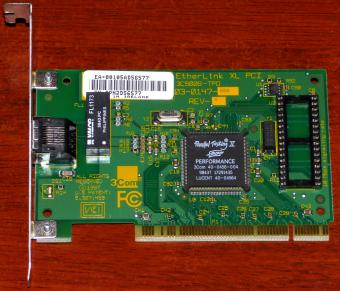 3Com EtherLink XL 3C900B-TPO 03-0147-000 Rev. A Parallel Tasking II Performance PCI 1997