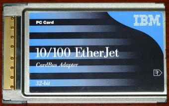 IBM 10/100 EtherJet CardBus Adapter 32-bit PC Card PN: 08L3148 FRU: 08L3160