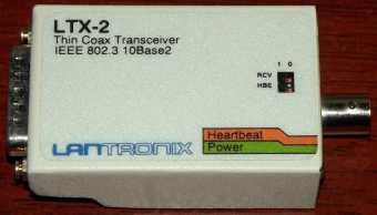 LanTronix LTX-2 10Base2 Thin Coax Transceiver