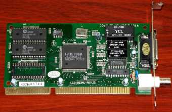 LongShine LCS-8634L Rev. D1 LSIC905R ISA BNC NIC 1994