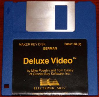 Amiga Deluxe Video German - Post Production by Mike Posehn and Tom Casey of Granite Bay Software Inc. 4 Disketten Electronic Arts 1987
