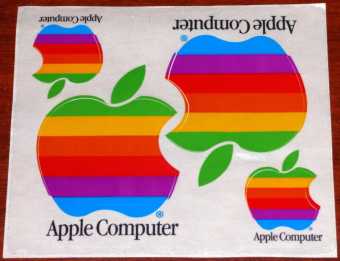 Apple Computer 4x Aufkleber Apfel Logo ca. 15cm