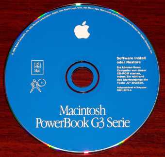 Apple Macintosh PowerBook G3 Serie Mac OS 8.6 Software Install and Restore CD 1999
