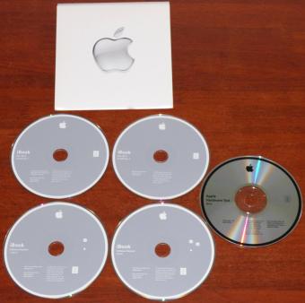 Apple iBook Mac OS X (10.2.1) Install Disc 2Z691-4178-A & iBook Software Restore Disc Mac OS X und Mac OS 9 Programme (Version 9.2.2) D691-4001-A Deutsch D603-2349-A Media inkl. Hardware Test iBook SW Version 1.2.4 D691-4020-A & Apple Aufkleber 2002