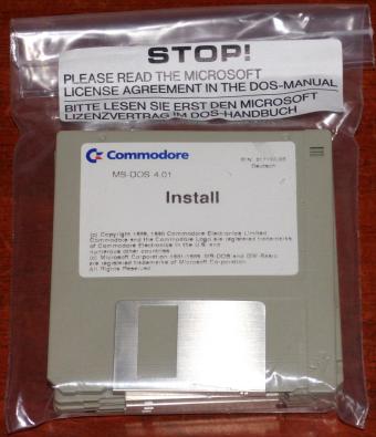 Commodore MS DOS 4.01 Disketten Install Deutsch PN: 317194-03, DT 386/486 Utilities 1989