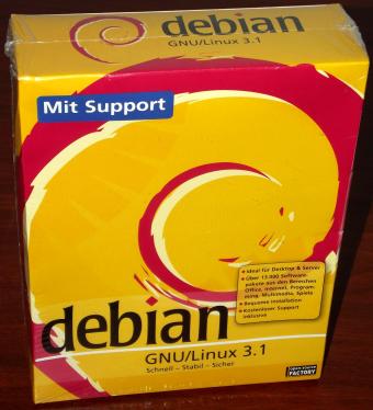 Debian GNU/Linux 3.1 (Sarge) mit Bonus DVD, Open Source Factory, NEU&OVP