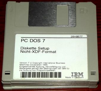 IBM PC-DOS 7.0 auf 5 XDF-Disketten 1995