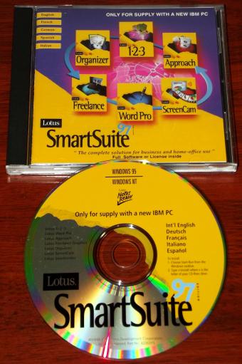 Lotus SmartSuite 97 für IBM PC mit Organizer, 1-2-3, Approach, Freelance, WordPro, ScreenCam