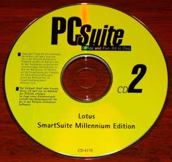 Lotus SmartSuite Millenium Edition nur CD2 PcSuite Office and Fun - All in One