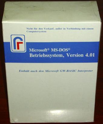 Microsoft MS-DOS Betriebssystem Version 4.01 inklusive GW-Basic Interpreter OEM Version NEU&OVP 1989