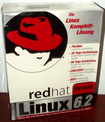 RedHat Linux 6.2 Deluxe (Zoot) mit Kernel 2.2.14 auf 5CDs NEU&OVP 2000