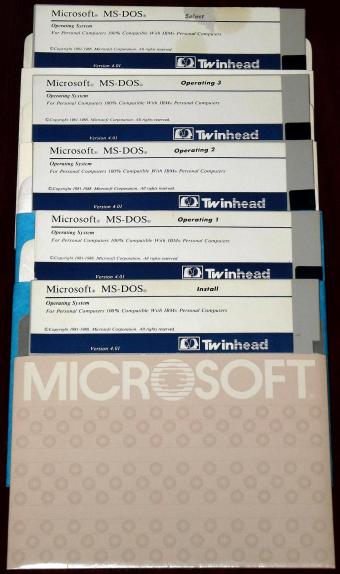 Microsoft MS-DOS 4.01 auf 6x 5,25