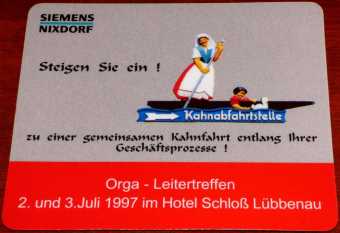 Mauspad Siemens Nixdorf Orga - Leitertreffen 1997 im Hotel Schloß Lübbenau