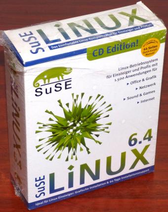 SuSE Linux 6.4 CD Edtition OVP inkl. 6 CDs, Kernel 2.2.14 Yast Nürnberg/Germany