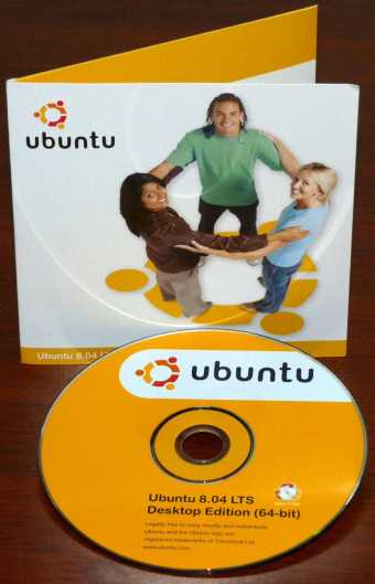 Ubuntu Linux 8.04 Betriebsystem CD 64-bit