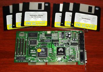 Mozart 16 Wave Table OAK OTI601, Yamaha YMF278B, FCC-ID: IEW30601211 CD-ROM Ports, ISA Soundkarte 1994 inkl. Software Disketten