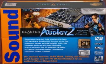 Creative SoundBlaster Audigy 2 ZS THX 7.1 DTS OVP mit Treiber- und Applications-CD & Handbücher inkl. Bonus Spiel: Lara Croft - Tomb Raider the Angel of Darkness CD-ROMs Eidos 2003