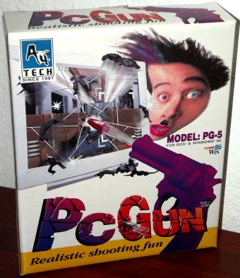 A4 Tech PcGun Model PG-5 inklusive PC Spiel A.D Cop und ISA-Controller 1996