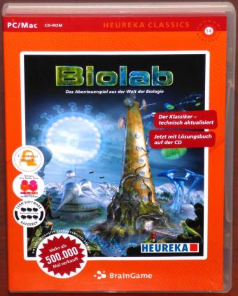 Biolab Abenteuerspiel Biologie PC/Mac CD-ROM inkl. Lösungsbuch Wissenschaft ISBN 3-938760-67-2 Heureka/BrainGame GmbH 2006