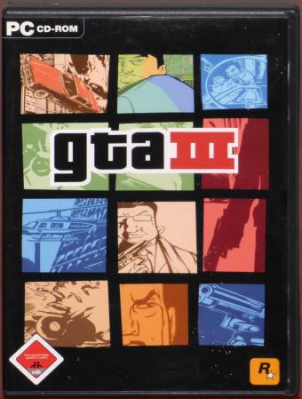 GTA III - Liberty City USA PC CD-ROMs inkl. Handbuch & Poster Rockstar Games Inc. 2002