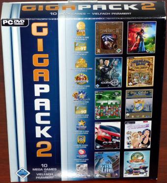 GigaPack 2 - Gothic II, SpellForce, Chrome, Die Gilde, Wildlife Park, TrackMania Nations, Golf GTI Racing, Singles 2, City Life, Transportgigant 10 Mega-Games OVP 2007