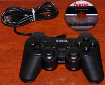 Hama Black-Force USB PC Gamepad inkl. Treiber-CD