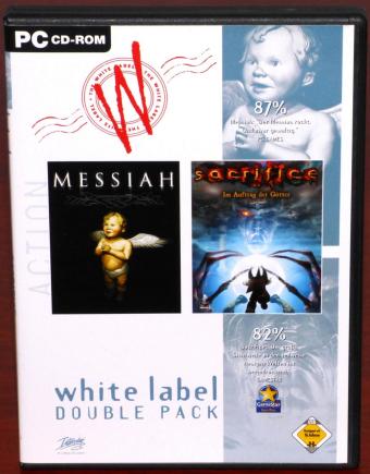 Messiah - Bob ist eigentlich ein echter Engel & Sacrifice - im Auftrag der Götter - Double-Pack Ein Spiel über Sex,Religon,Besessenheit und Tod, 3D Echtzeit Strategie Interplay/Virgin Interactive 1999