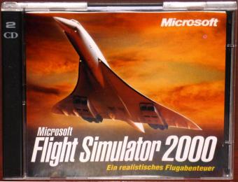Microsoft Flight Simulator 2000 - Ein realistisches Flugabenteuer, 3D-Landschaften, 20.000 Flughäfen, 2CDs 1999